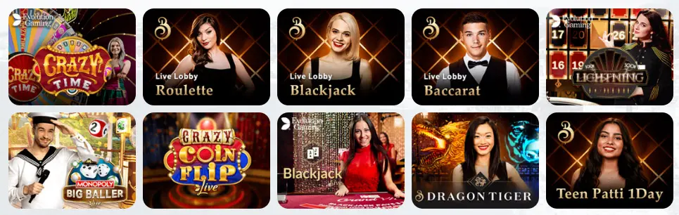 Jeux de casino en direct NYX BETS CASINO