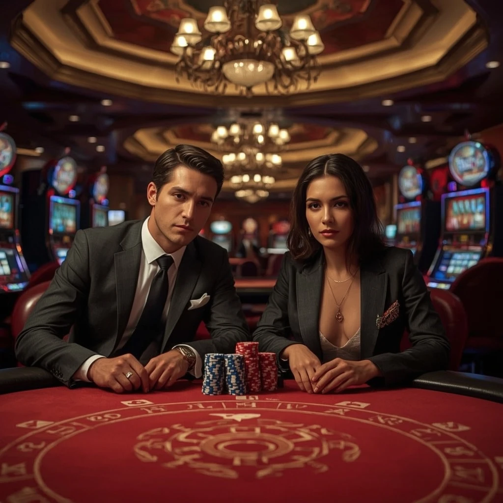 Deux joueurs de poker dans un Nyx Bets Casino